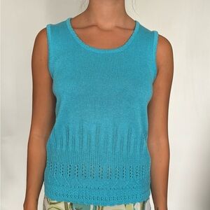 Baby blue knit tank